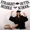 Straight Outta Middle School Banner, Congrats Grad/We are So Proud