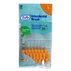 Original TePe toothbrushes - 1 pack (8 brushes) (0.45 mm orange)