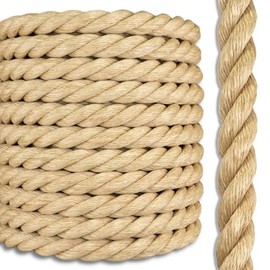 Promanila Rope | Synthetic Unmanila | 3 Strand Twisted | Weather-Resistant for Indoor or Outdoor Decorative Projects | 1 inch x 75 feet