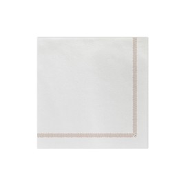 Vietri Papersoft Fringe Linen Dinner Napkins Pack of 20-8" Spunlace Disposable Table Napkin