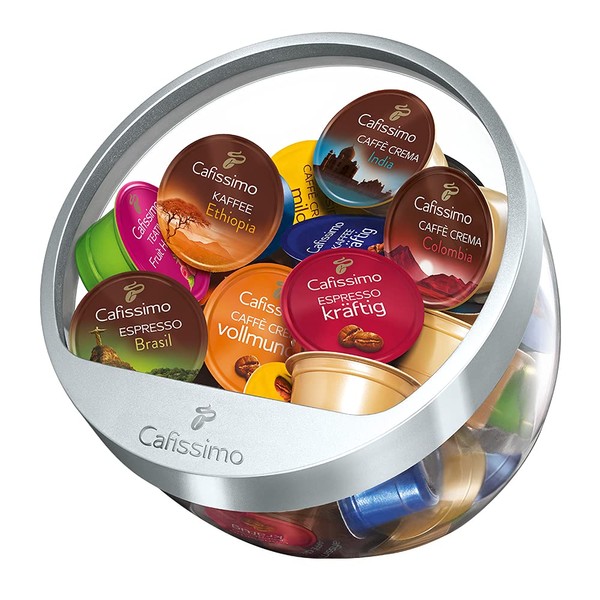 Tchibo Cafissimo Capsule Tray Small for Approx. 30 Coffee Capsules Silver (Capsule Dispenser for Storage and Sorting)