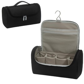 Haroranax Portable Travel Case for Dyson Airwrap Multifunction Curling Iron And Accessories, Travel Bag With Hook, Stores All Models Of Curling Irons And Accessories (Black)