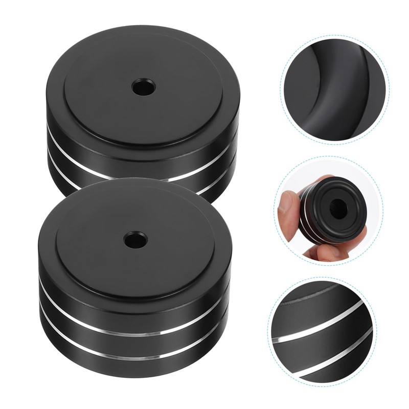 LABRIMP 2pcs Vibration Aluminium Alloy Speaker Pads Isolation Feet Cushions