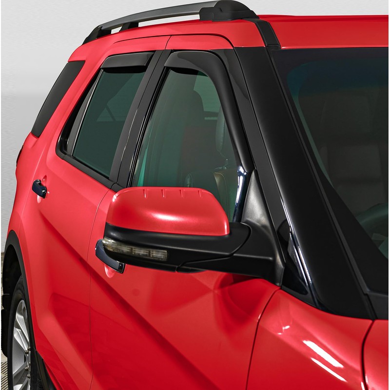 Voron Glass in-Channel Extra Durable Rain Guards for Ford Explorer