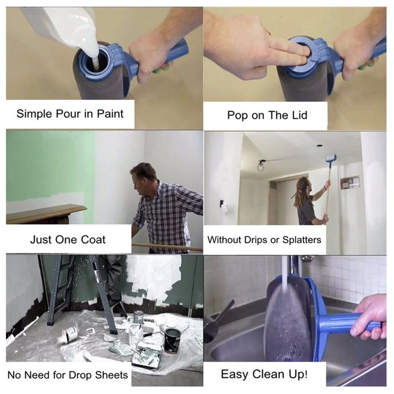 Paint Roller Kit 8 Pcs Multifunctional Paint Runner Set Paint