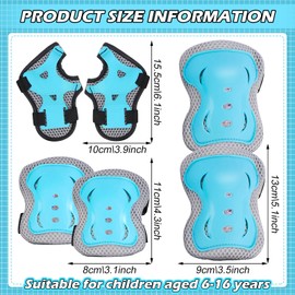 VEQENIFY Children's Knee Pads 6 in 1 Protectors Inline Skates Children's Knee Pads Children's Protectors Children's Knee and Elbow Pads Children's Wrist Guards Children's Knee Pads Set for Inline Pads
