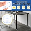 Glarks 20pcs 16mm/0.63in Round Chair Leg Caps, Clear PVC Furniture