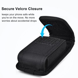 Unbranded Vertical Nylon Holster Belt Clip Case Pouch for Consumer Cellular IRIS Easy Flip