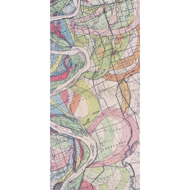 1944 Fisk Mississippi Meander Map Ancient River Bed Sheet 3