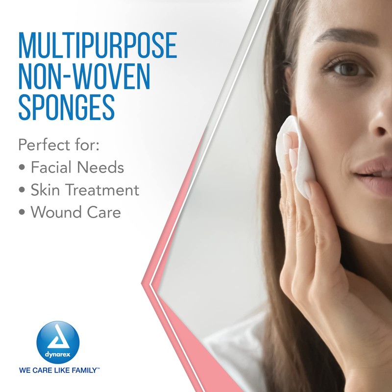 Dynarex Non-Woven Sponges, Non-Sterile Gauze, 2x2 and 4 Ply, Perfect