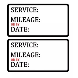 OwnTheAvenue Service Maintenance Oil Change Interval Mechanic Shop Sticker Decal 3" - 2 Pack
