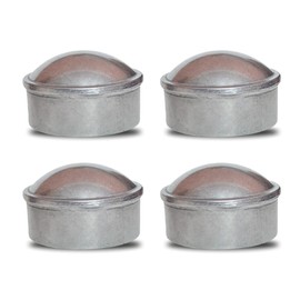FENCINGKART Aluminium Dome Post Caps for Chain Link Fence, 2-3/8 inch, Aluminium, 4 Pack (Silver Aluminium)