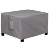 Easy-Going Rectangle Patio Ottoman Cover, Waterproof Outdoor Ottoman Cover, Fade