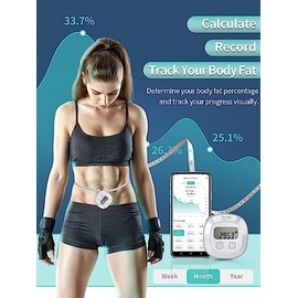 Slimpal Cinta Métrica Inteligente para el Cuerpo, Dispositivo Retráctil con Bluetooth para medir la Grasa Corporal, herramienta para Adelgazar y Poner