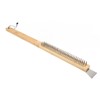 Long Pizza Oven Brush with Scraper Mounted Metal Bristles Pizza