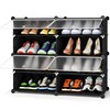 HOMIDEC Shoe Rack, 4 Tier Shoe Storage Cabinet 16 Pair