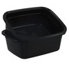 Uumitty 2 Pack 18 Quart Rectangular Plastic Dishpans, Black Plastic