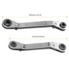 HOZEON 4 PCS HVAC Service Wrench Tools, Ratcheting Curved Wrench