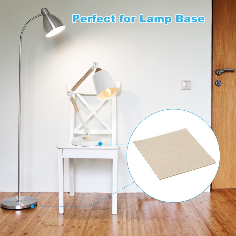 PATIKIL 4x4 Inch Square Beige Felt Furniture Pad, 5 Pack,
