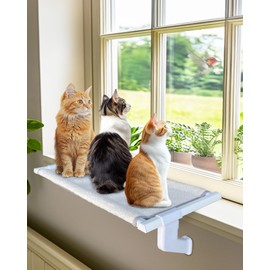 NRYDEPET Heavy-Duty Window Sill Perch – All-Metal Frame Supports up to 120 lbs – Durable, Easy-to-Assemble Cat Hammock for Large and Multiple Cats (XL 1PC)