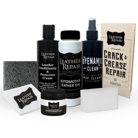 Luxury Leather Repair Automotive Leather Vinyl Crack & Crease Repair Kit Compatible with Porche Leather Interiors and Accessories – Includes Leather Dye (Red, 8oz)