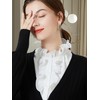 QLX Ruffle Collar Detachable Collars Dickey V Neck Shirts Turtleneck