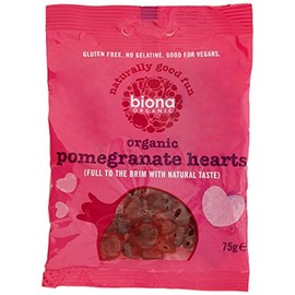 Biona Organic Pomegranate Hearts 75g (Pack of 5)