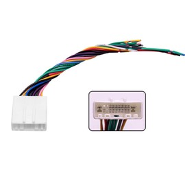 Arnés de cableado de radio y unidad de cabeza de 20 pines con cables de interruptor de volante compatible con Nissan Subaru/2007-2019 | Versión actualizada del Metra 70-7552 | Arnés incluye pines VSS