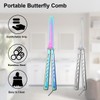 Pack of 2 Butterfly Comb Stainless Steel Foldable Pocket Comb