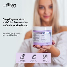 So!Flow Colour Radiation Mask with Berry Extracts & Jojoba - Increase the vitality and shine of your hair with a rich blend of natural oils and proteins for coloured hair.