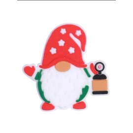 Crafty Mama Wholesale 1 pc. Gnome Christmas Silicone Focal Bead, Beadable accessories