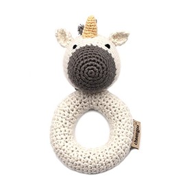 Cheengoo Ring Rattle Unicorn & Narwal Bonus Key Chain Bundle