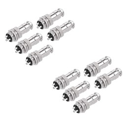 DollaTek 10Pcs Aviation Connector 16mm 3P 7A 125V GX16-3 Waterproof Male Female Panel Metal Aviation Wire Connector