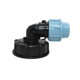 s60x6 Adapter IBC Tank Thread Connector for Mdpe Water Pipe Fittings Elbow Outlet 20mm