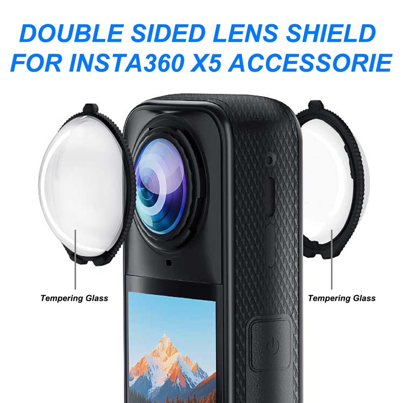 Sruim Insta 360 X5 Premium Lens Guards, Tempering Glass Lens