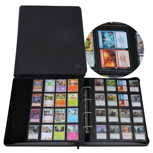 Rayvol 2000 Trading Card Binder, 16 Pocket D-Ring Card Binder