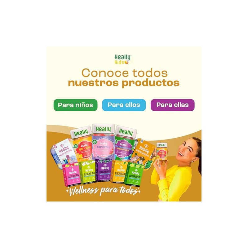 Heally Kids Vitaminas Niños Vitamina Tabletas Disolubles Energía Bienestar Vegano