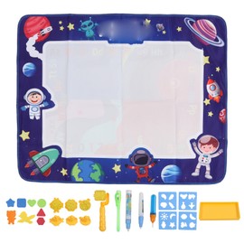 Kids Water Doodle Mat Reusable Educational Soft Fabric Mess Free Water Coloring Painting Mat Luminous Free