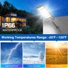 Solar Street Lights Outdoor Waterproof,48000LM 320°Wide Angle Flood Light, LED