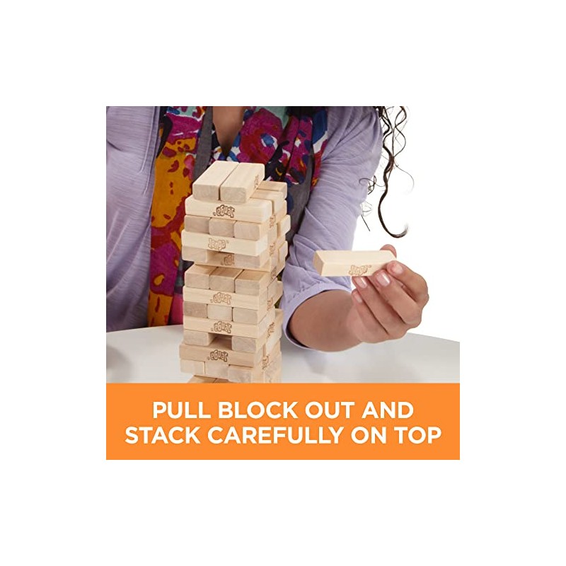 Hasbro Gaming - Juego Jenga (contenedor de fácil almacenamiento)