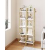 Hzuaneri Ladder Shelf, Bookshelf Bookcase, Freestanding Corner Storage Shelve with