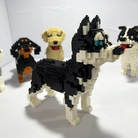 ENHANA Building Block Husky Mini Pet Animals Block Dog Micro Dogs Building Animal Set 3D Block Toys Building Bricks for Kids Or Adult 950 Pieces