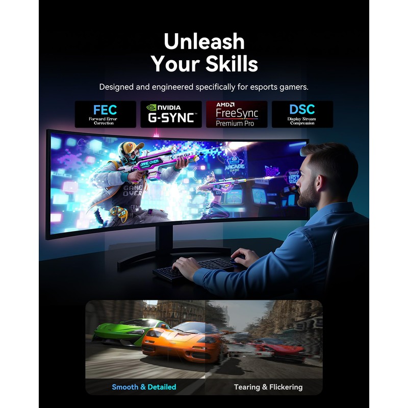 VENTION DP 2.1 Cable, 16K@60Hz, 8K@240Hz, 4K@360Hz, 54Gbps High-Speed Bandwidth,