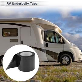 RATCHROLL 1 Roll Universal Underbelly Tape Waterproof 49.21ftx3.94" Flex Belly Tape with Permanent Sealing Adhesive for RV Mobile Home, Tear Repair Patch Black