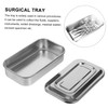 JECOMPRIS Stainless Steel Tray with Lid Medical Instrument Tray
