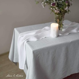 Linen & Cotton Hygge Tablecloth 100% Linen, 100 x 100cm