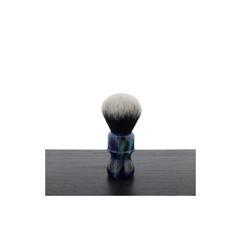 Yaqi Mysterious Space Tuxedo Synthetic Shaving Brush - Fan Knot