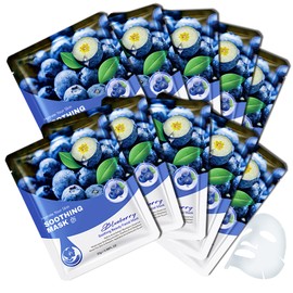 WENJLYJ Hydrating Face Mask Set,10 Combo Pack Moisturizing Facial Sheet Masks Set for Women & Men,All Skin Type(F)