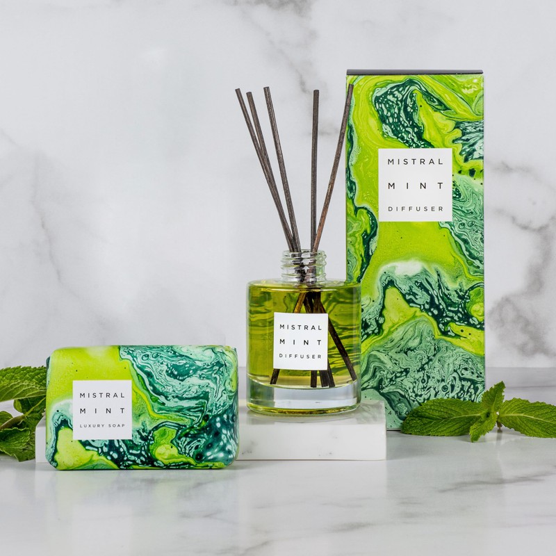 Mistral Marbles Home Fragrance Diffuser, Mint
