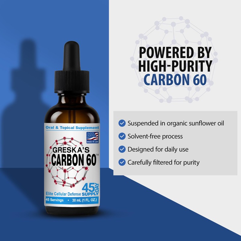 Greska's Carbon 60 in Organic Sunflower Oil - 45 Day